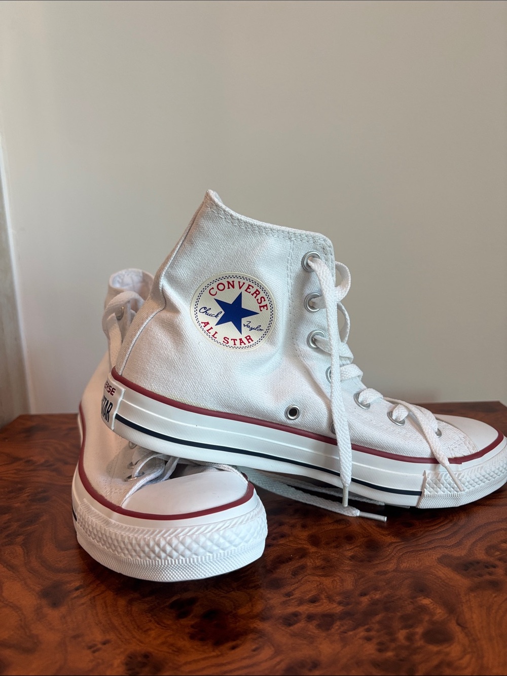 Converse White High-Top Sneakers - never worn brand new
